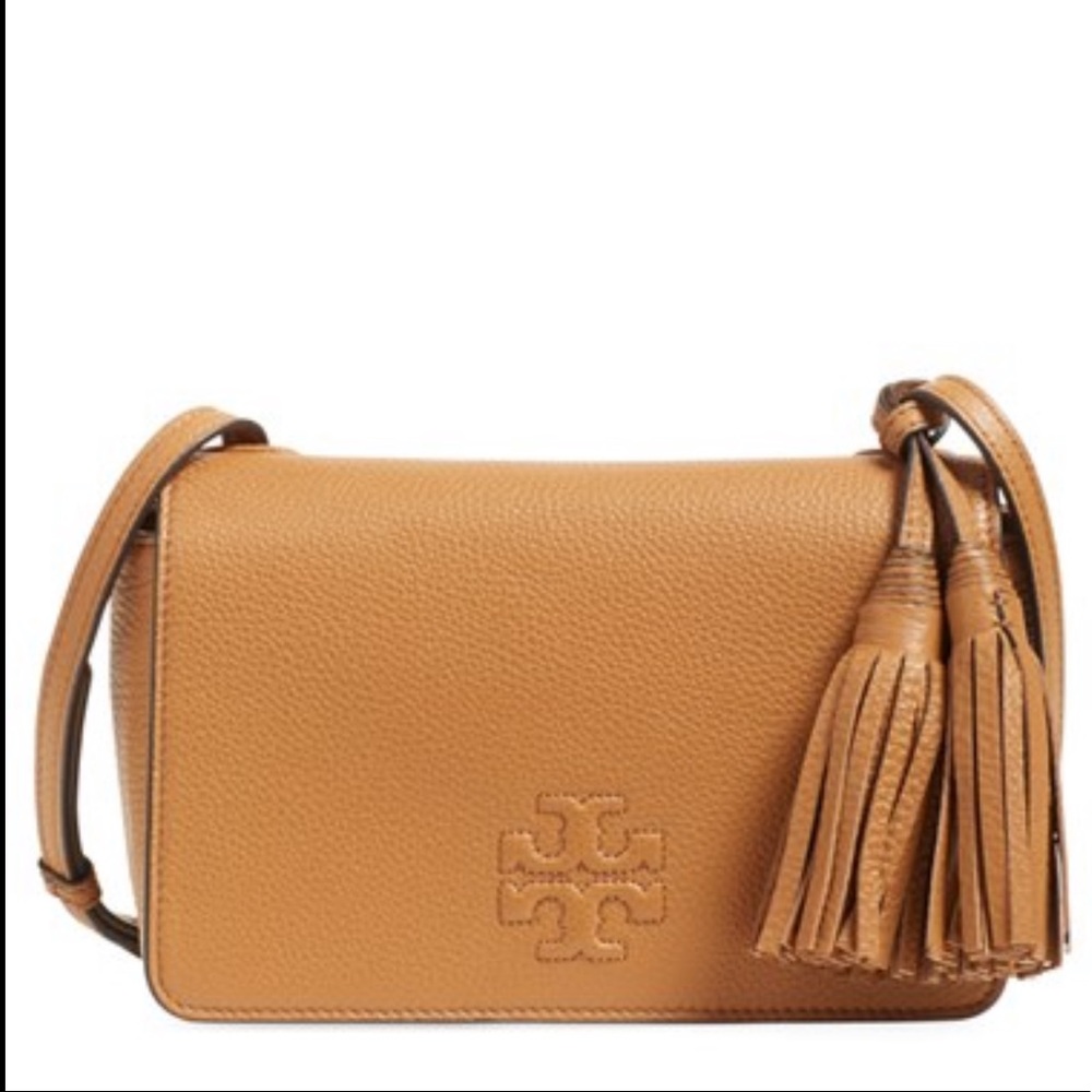 Tory Burch Mini Thea Tan Flap Crossbody